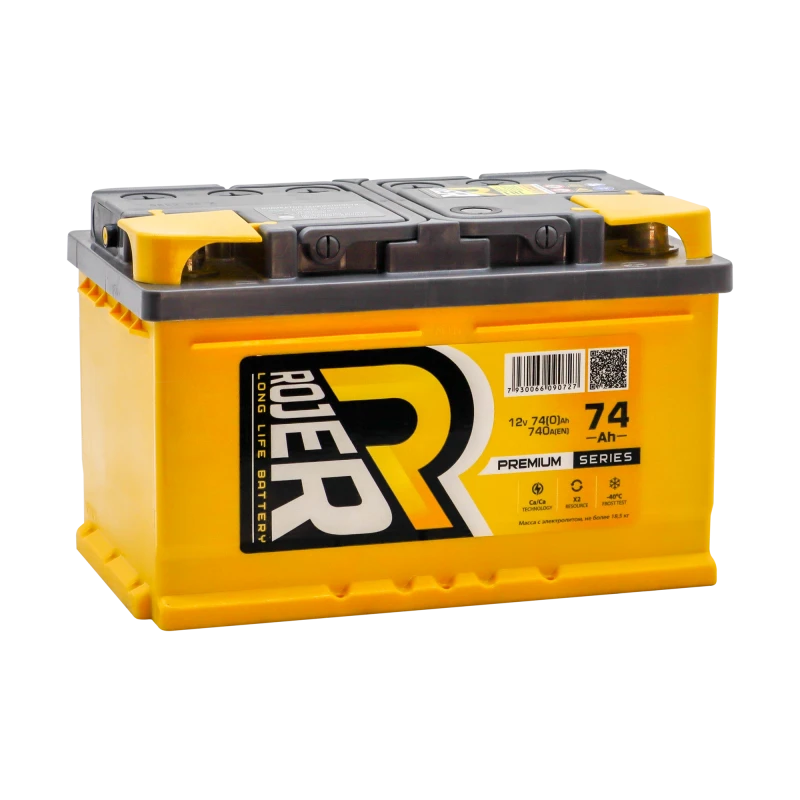 Lead Acid Starter Battery for Internal Combustion Engines 12V ROJER Premium Series