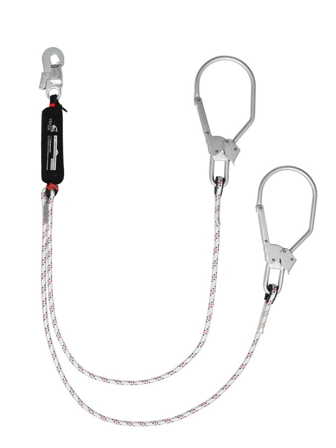 Double Ropeless Safety Lanyard with Shock Absorber "aB22 80