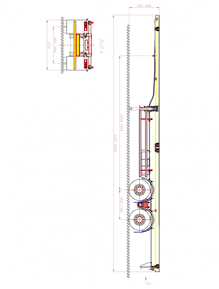 شبه مقطورة 98131E لنقل الأحمال الثقيلة