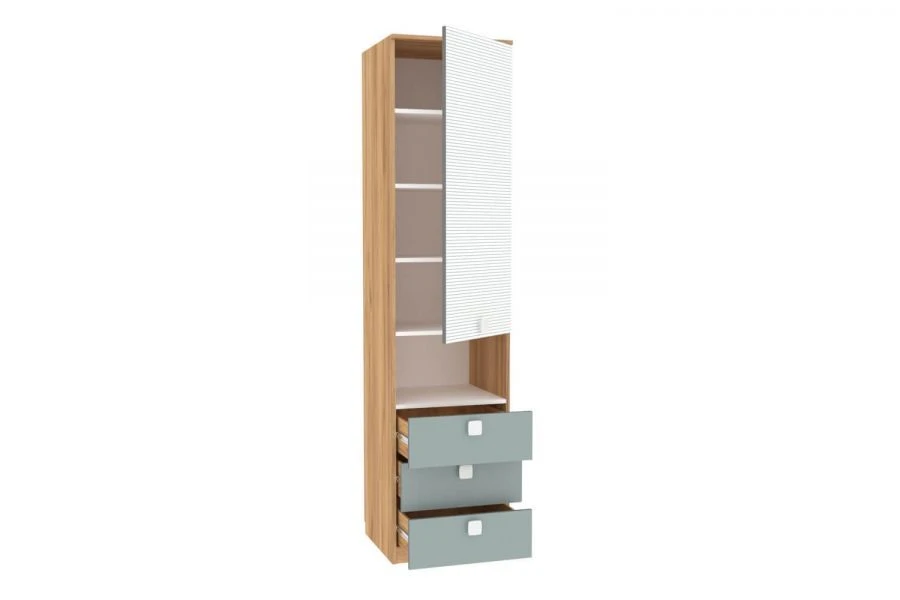 Modern Type 1 LD.520060.000 Storage Rack with Drawers (Golden Oak)