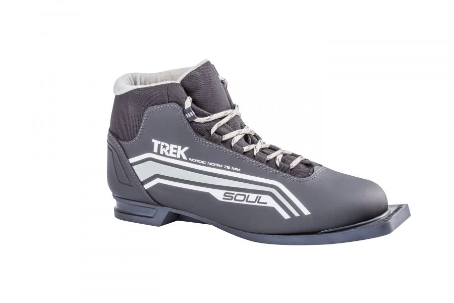 حذاء تزلج TREK Soul4 الأسود (شعار رمادي) 75