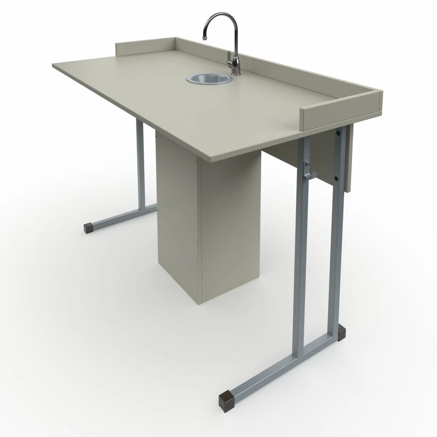 Laboratory Student Desk with Edges and Plumbing Features