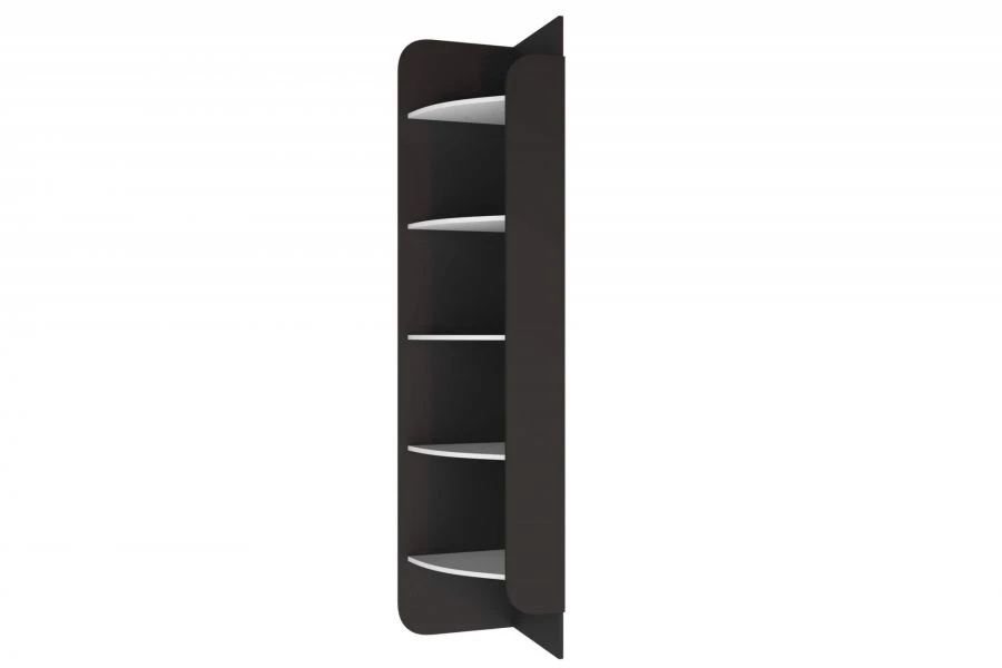 Modern Type 1 LD.520080.000 End Shelf Unit (White/Black)