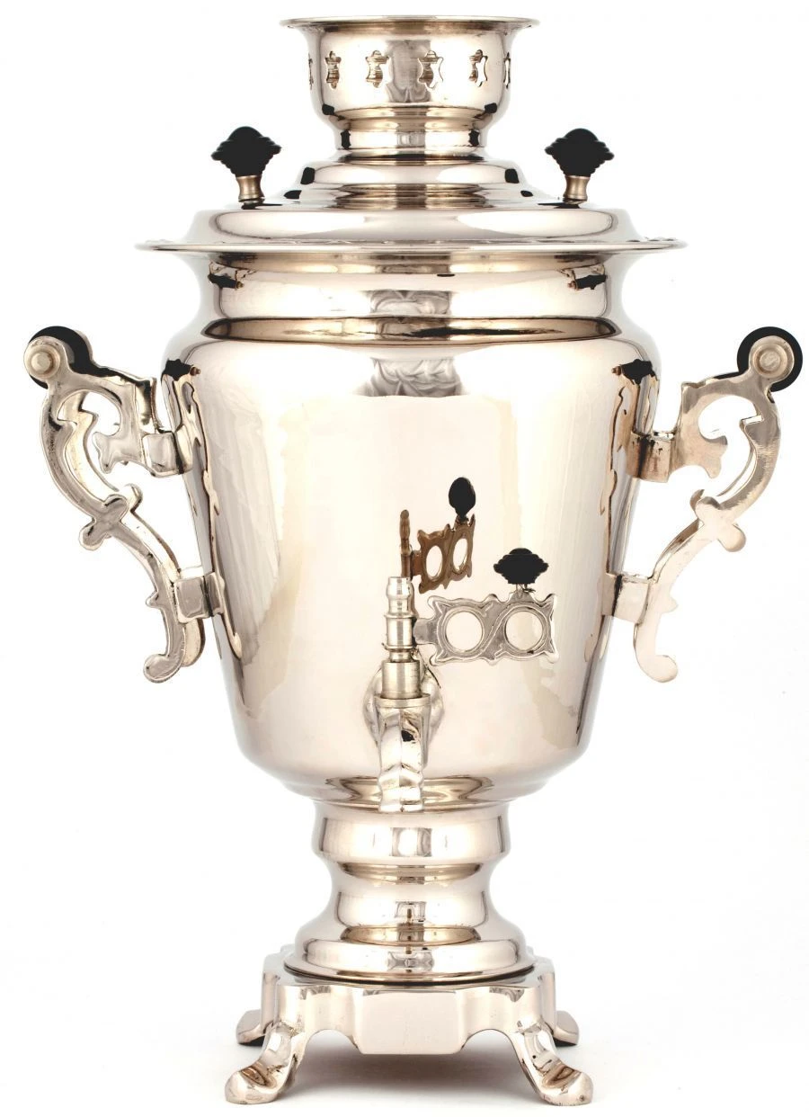 Electric Samovar 3 Liters Conical Smooth Nickel Coating