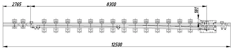 R-Type Frame Rail with Spike R65 Model 1/11-1/9 (Project SP524/-01)