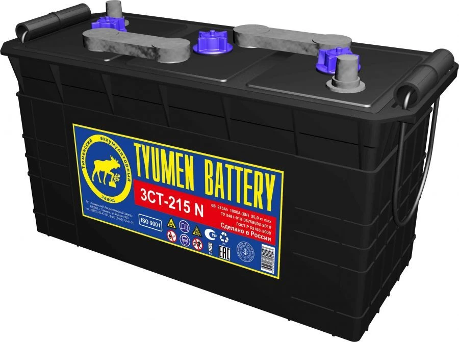 بطارية بدء الرصاص TYUMEN BATTERY 3СТ-215L STANDARD