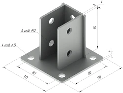 SM-F7 Stainless Steel Support with Dimensions 110x110x94 mm