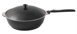 Aluminum Cast Saute Pan 260/75mm with Detachable Handle by Kukmara