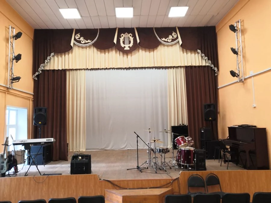 Decorative Curtains and Interior Drapes with Lambrequins - Custom Knitted Fabric