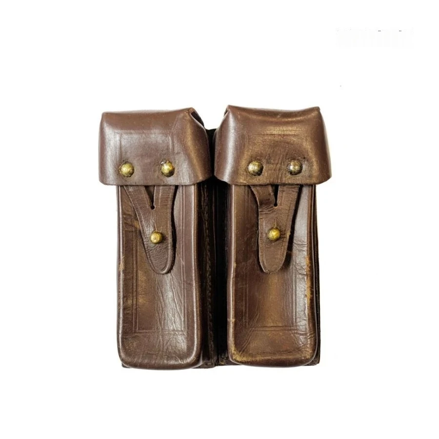 Leather Holster Bag for Carrying Four APS Pistol Magazines