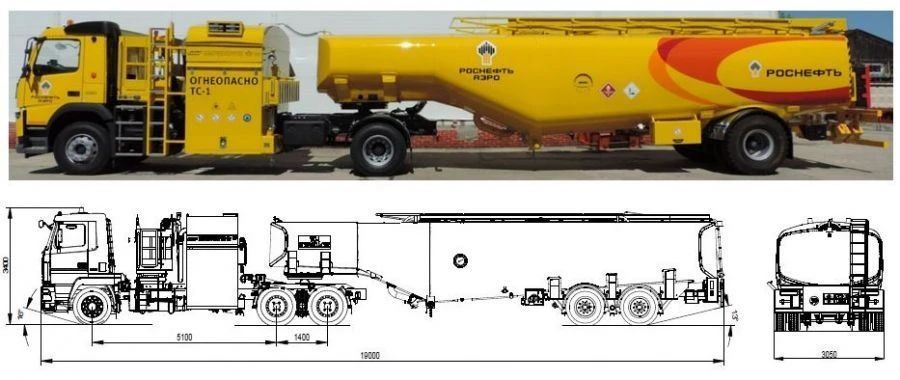 صهاريج وقود مطارات TZA بسعة تصل إلى 48000 لتر
