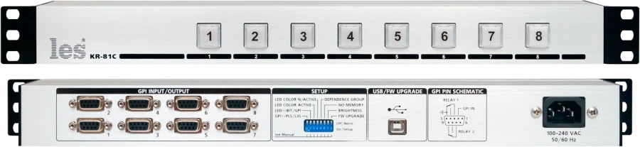 Active Control Panel KR-81C with 8 Buttons and GPI Signals