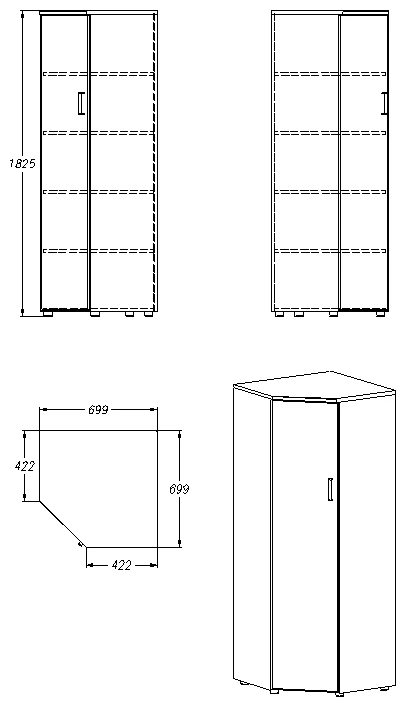خزانة تخزين للمستندات واللوازم المكتبية - 432.183