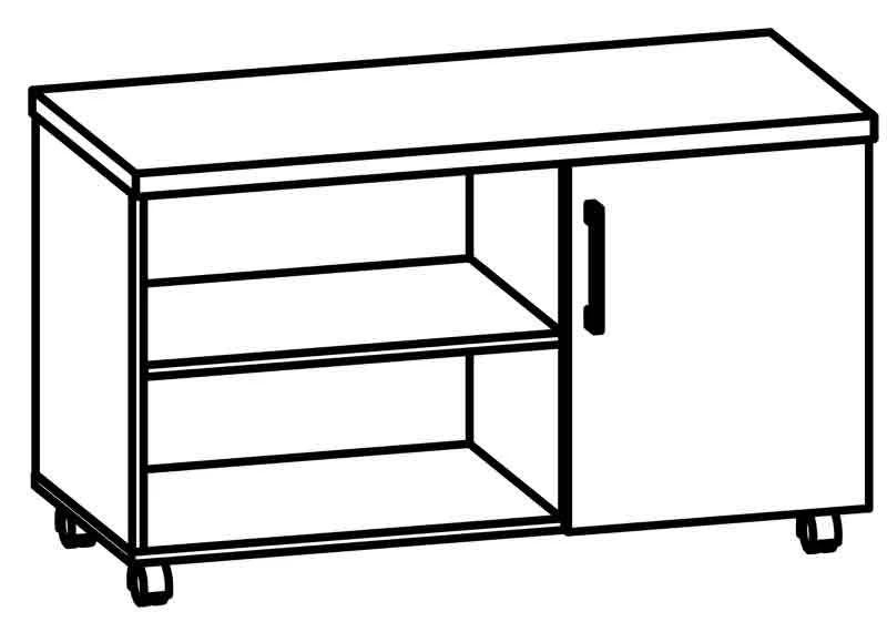 Rolling Office Equipment Stand 8615 Series "Galant