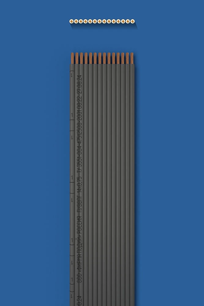 Flat Installation Wire with Double Insulation, PUWVP 14x0.75