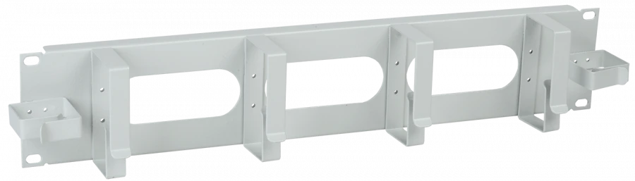 منظم كابلات ITK 2U مع 2 حلقات أفقية و 4 حلقات عمودية، رمادي