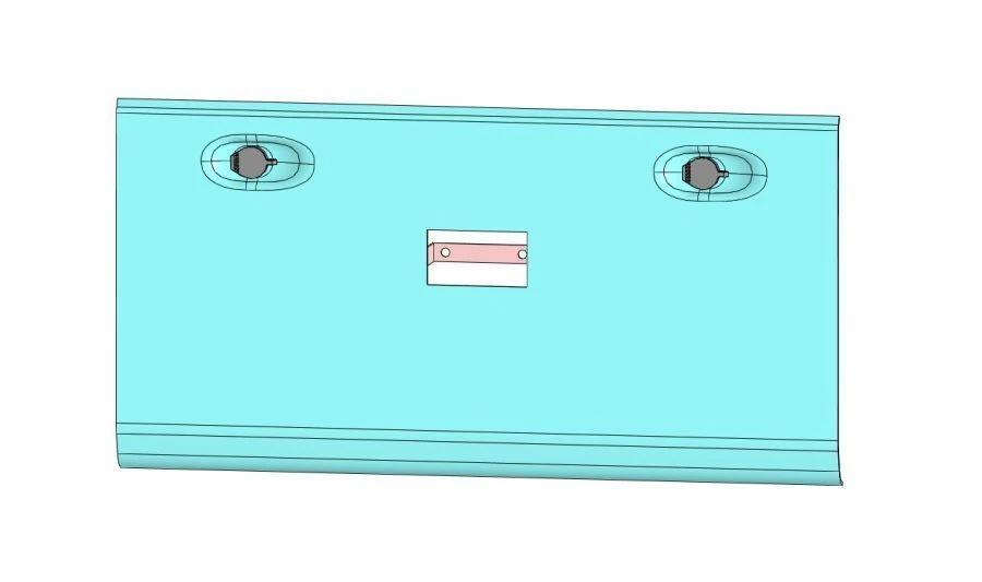 فتحة وصول خلفية مصنوعة من الألياف الزجاجية البوليستر 5299230-5412520-50/B