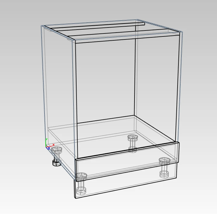 خزانة مطبخ سفلية لتركيب الفرن