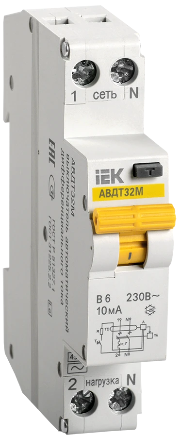 AVDT32M Differential Current Circuit Breaker 10mA IEK