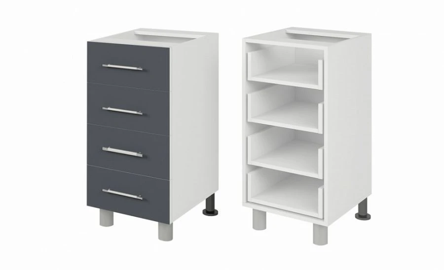 Floor Table with 4 Drawers - Model STYA-4 by Edelwood