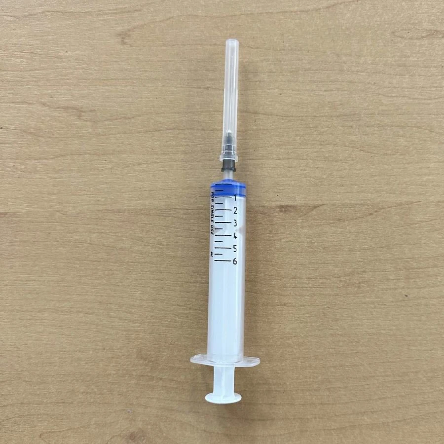 Sterile Single-Use Injection Syringe with Needle - 6 ml Luer Type