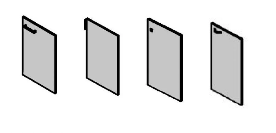 باب مكتبي منخفض من MDF