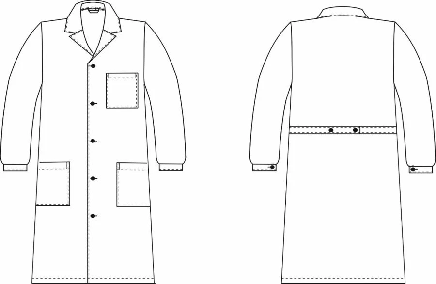 Men's Protective Work Coat for General Pollution and Mechanical Impact Resistance