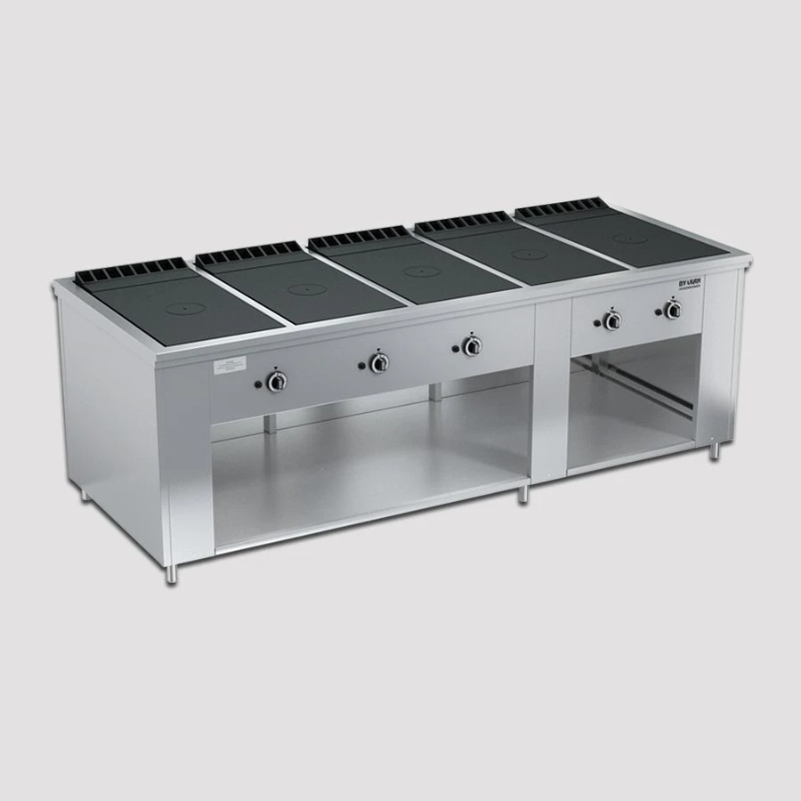 Professional Gas Stove with Closed Flame PRG-IIA-5C "Maxi