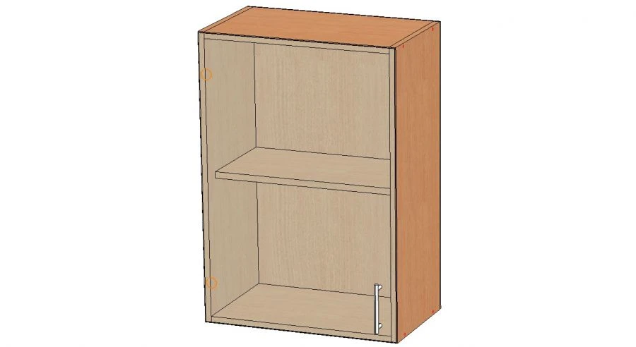 خزانة حائطية مع رف، باب زجاجي مفرد، موديل ش.ن-2