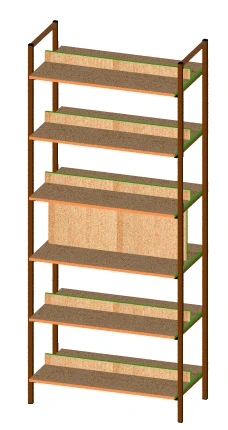 رف مكتبة مزدوج الجوانب قابل للتعديل