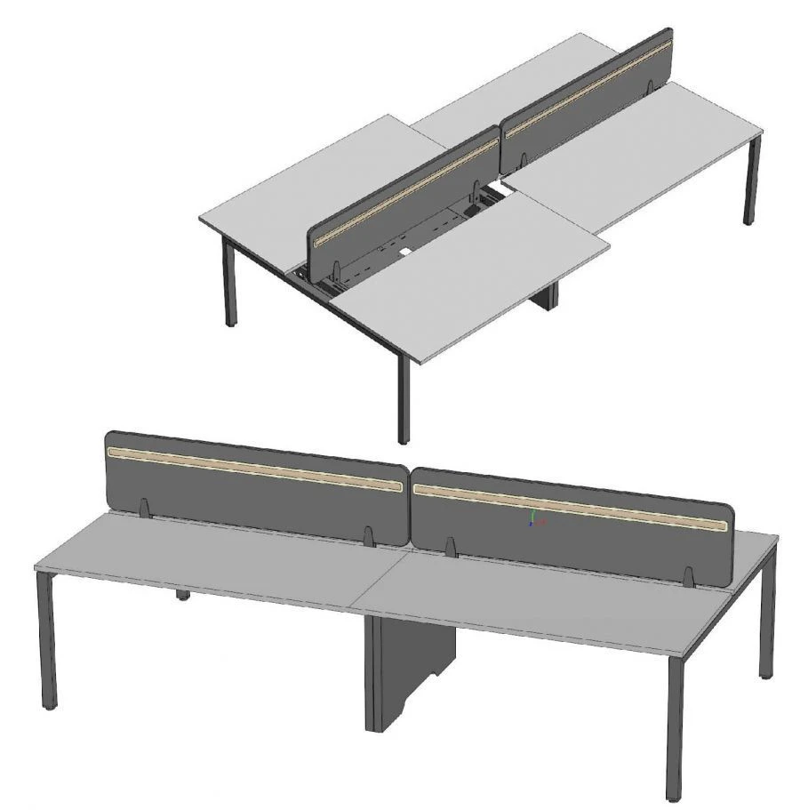 Ergonomic Office Desk with Cabinets and Cable Management