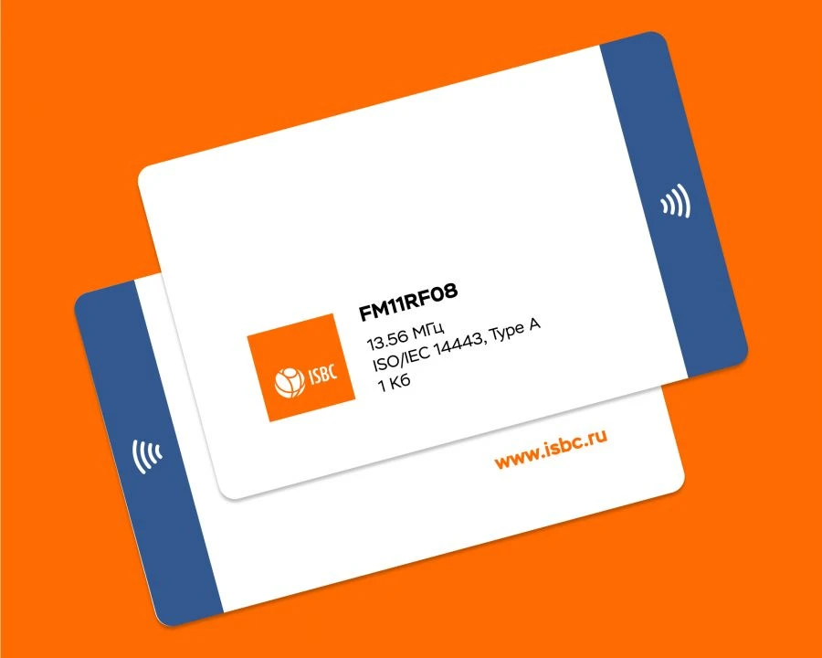 Smart Card with Integrated FM11RF08 Microchip by ISBC®