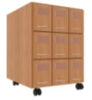 Mobile Modular Cabinet for Department Issuance with 9 Drawers