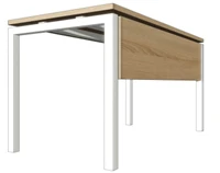 Wide Workspace Office Desk with P-Shaped Support, Art. MS 03