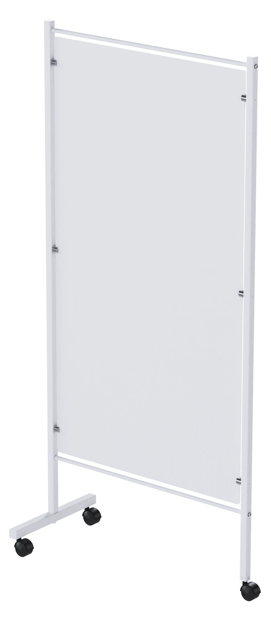 Stainless Steel Medical Screen on Wheels, One-Section, Plastic - MSK-5303P