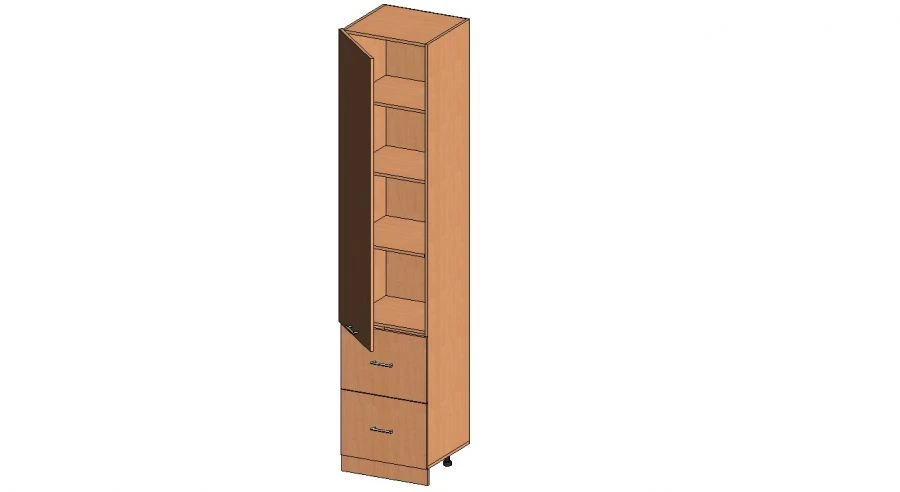 Utility Cabinet with One Door and Two Drawers - Model SHP-2