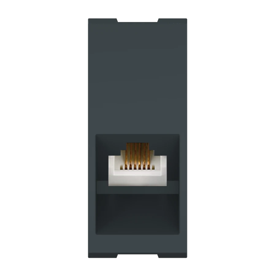 CADUCEUS ALING MODE RJ12 6P6C Cat.3 Hidden Installation Socket 1M Anthracite, Art. 6631.A