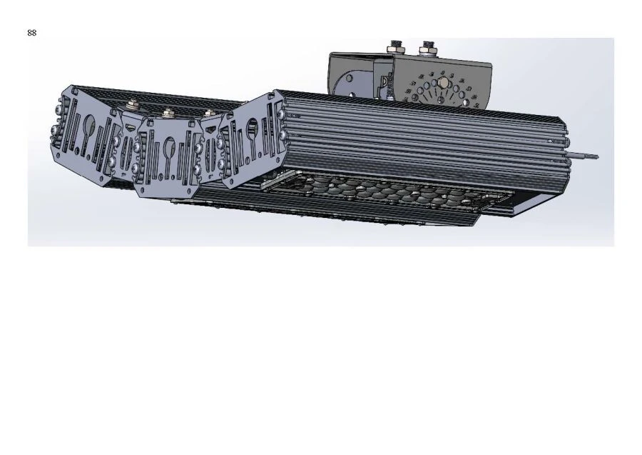 Industrial Design LED Light "MTM IoT" Series CUBE 160 Three Modules Side Connection 15° Mounting Console