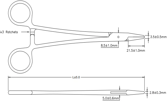 حامل الإبرة الجراحي مع إدخالات كربيد 21.5050.18