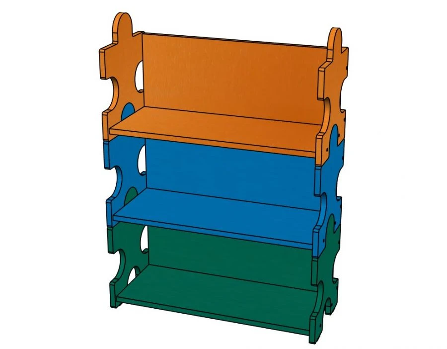 Puzzle Shelf for Preschool Play - Model SЖ108