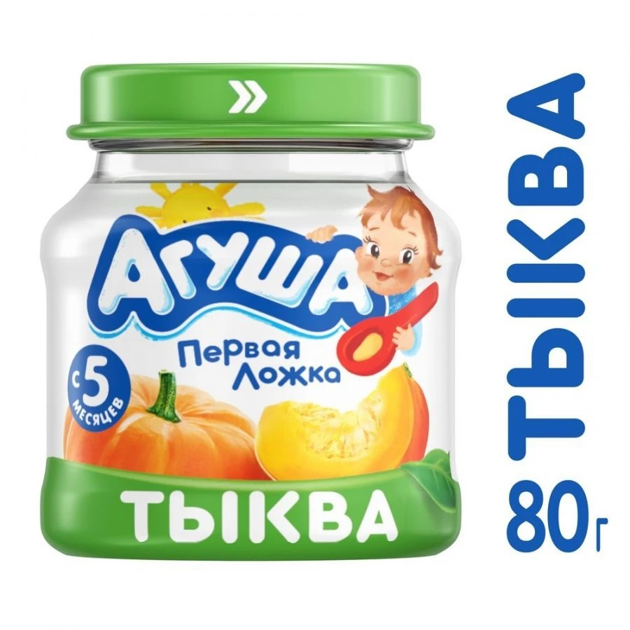 Homogenized Pumpkin Puree for Infants "Agusha", 80g