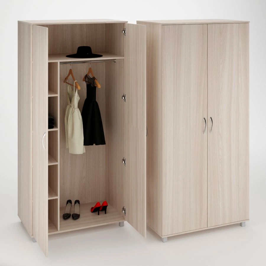 خزائن مكتبية مع رفوف وعامود كروم