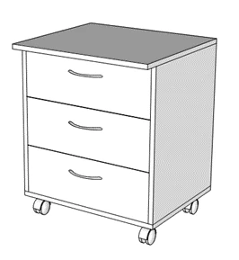 Mobile Office Cabinet (Rolling/Sliding)