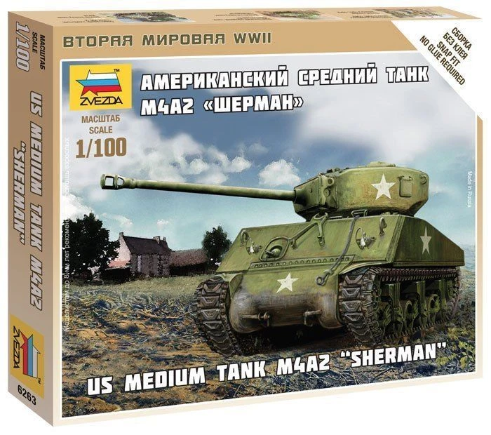 Sherman Tank Model Kit for Creative Building