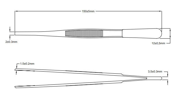 Anatomical Forceps for Soft Tissue Manipulation 12.0011.15