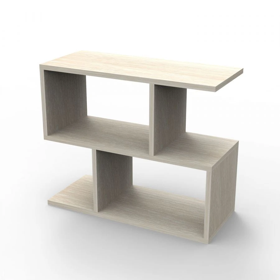 رف حائط مفتوح مع 3 ألواح و 4 دعامات