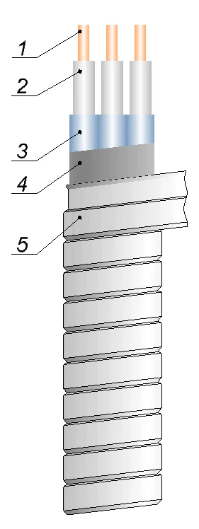 CTTF-130 Submersible Power Cables with Copper Conductors