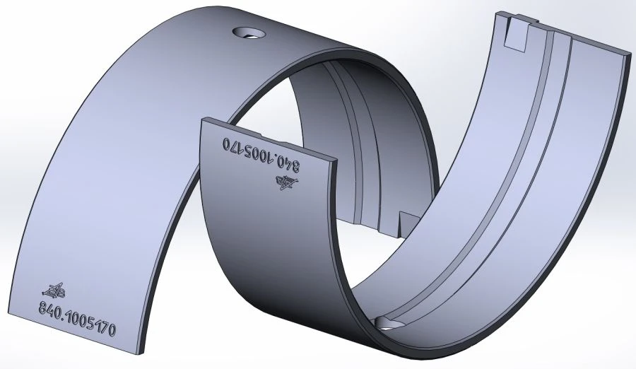 Upper Crankshaft Bearing Insert DЗВ.840.1005170