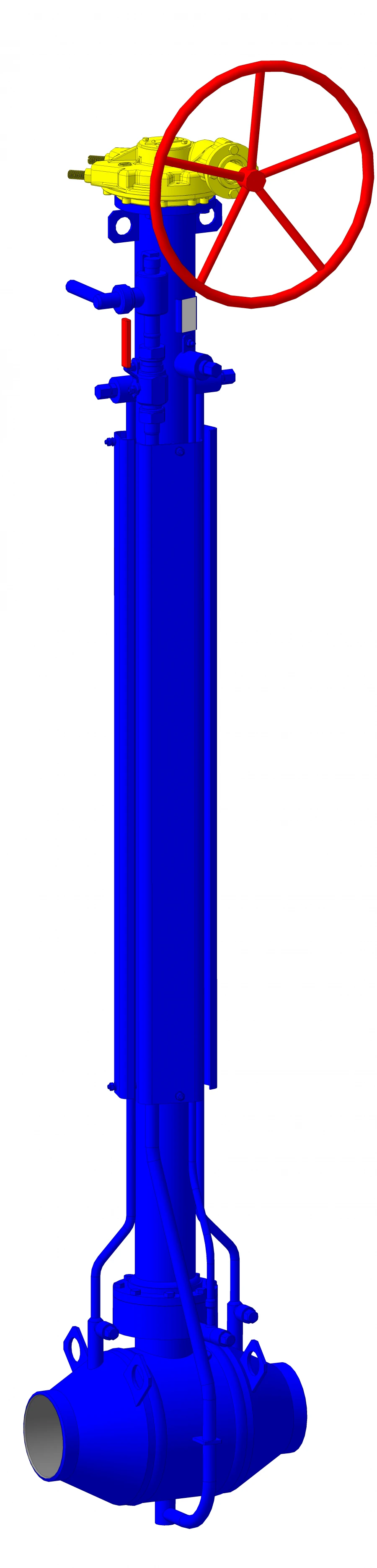 صمام كروي تحت الأرض DN250 PN8 مع مخفض