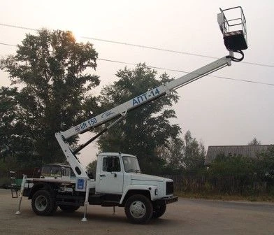 منصة العمل الهوائية الهيدروليكية AGP-14T غاز-33086 14م 200/250كجم